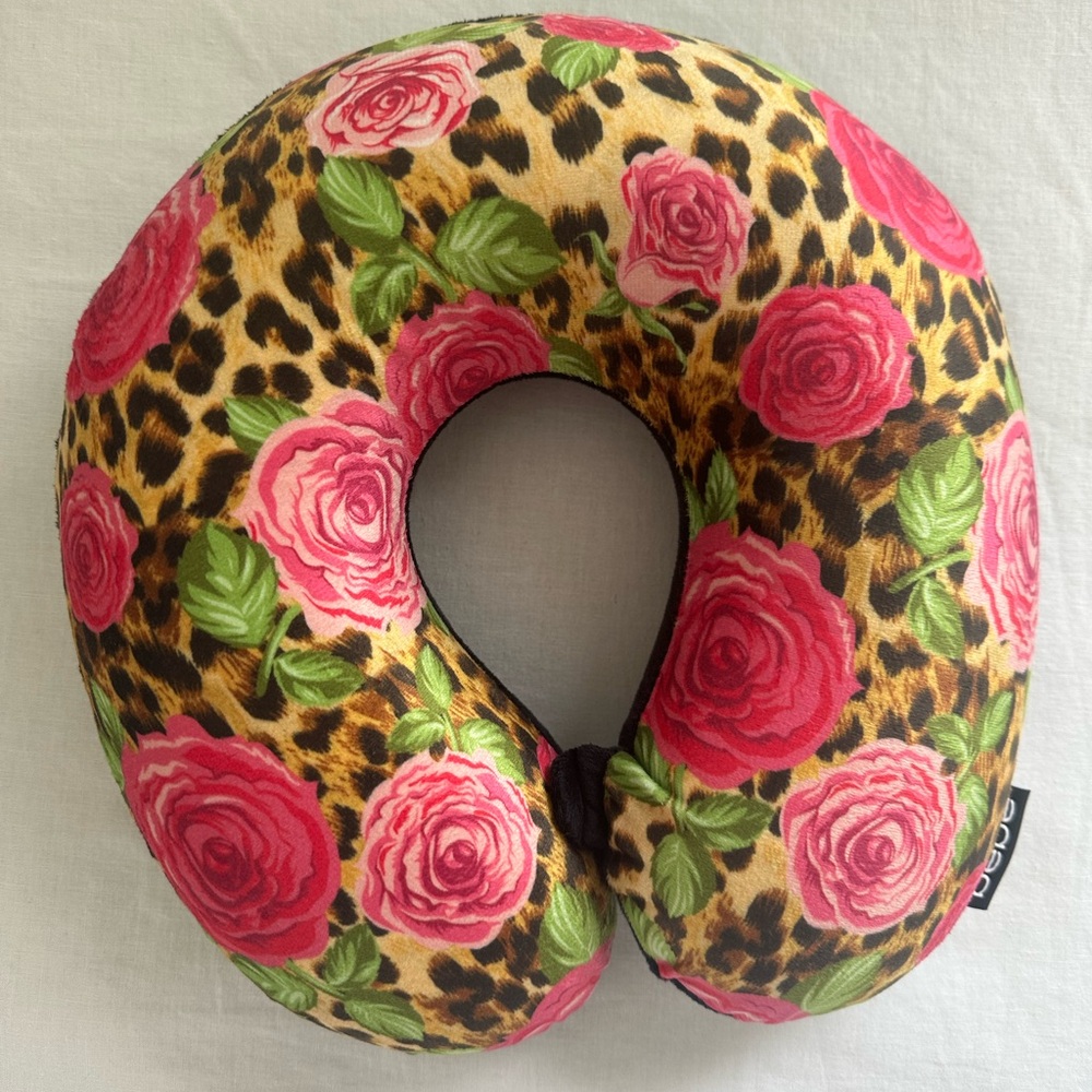 BEBE  Leopard Print Neck Pillow